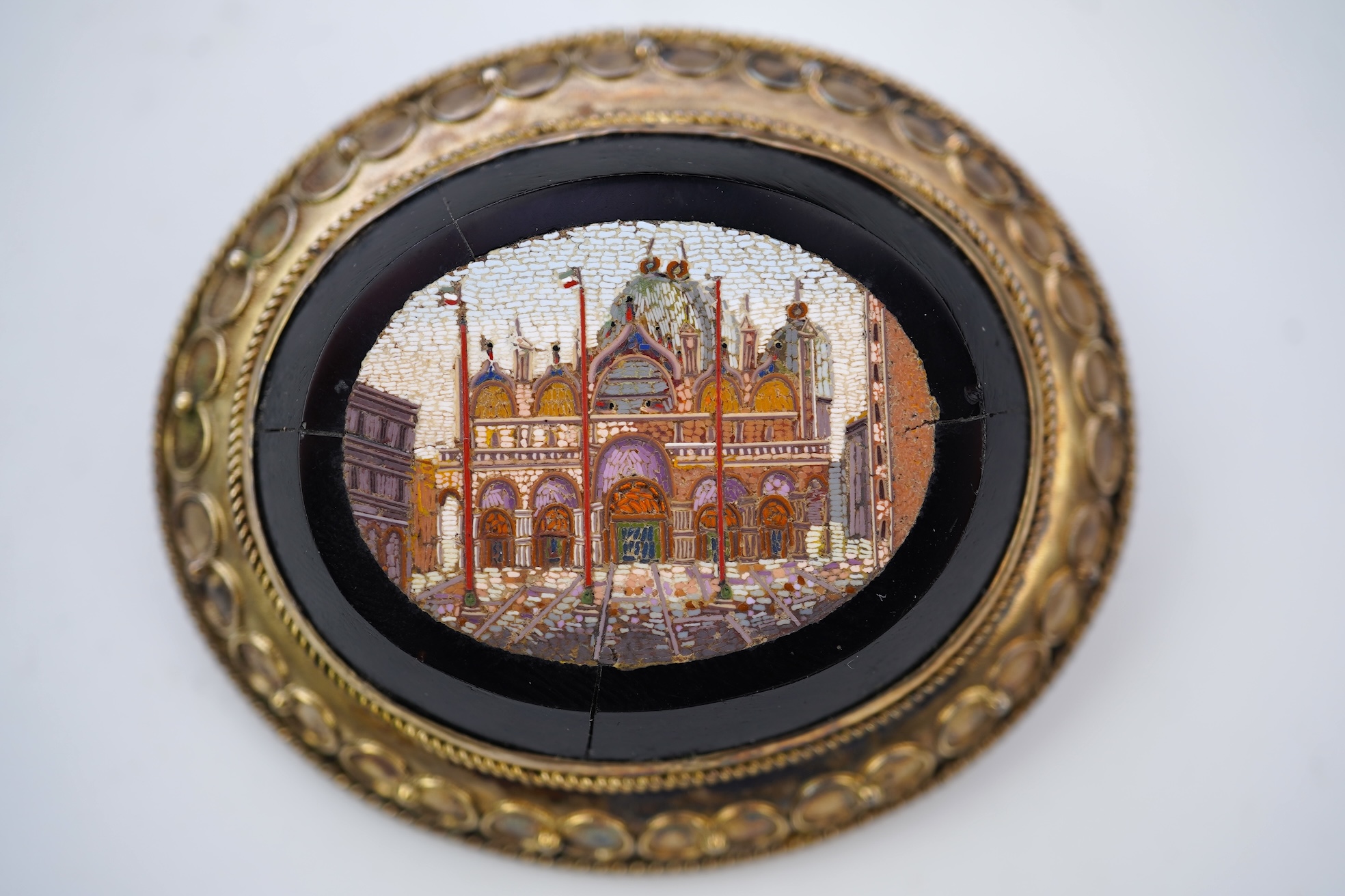 A micromosaic brooch, probably Italy, late 19th century